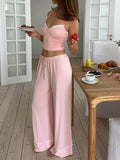 Lace Trim Cami & Pants Lounge Set